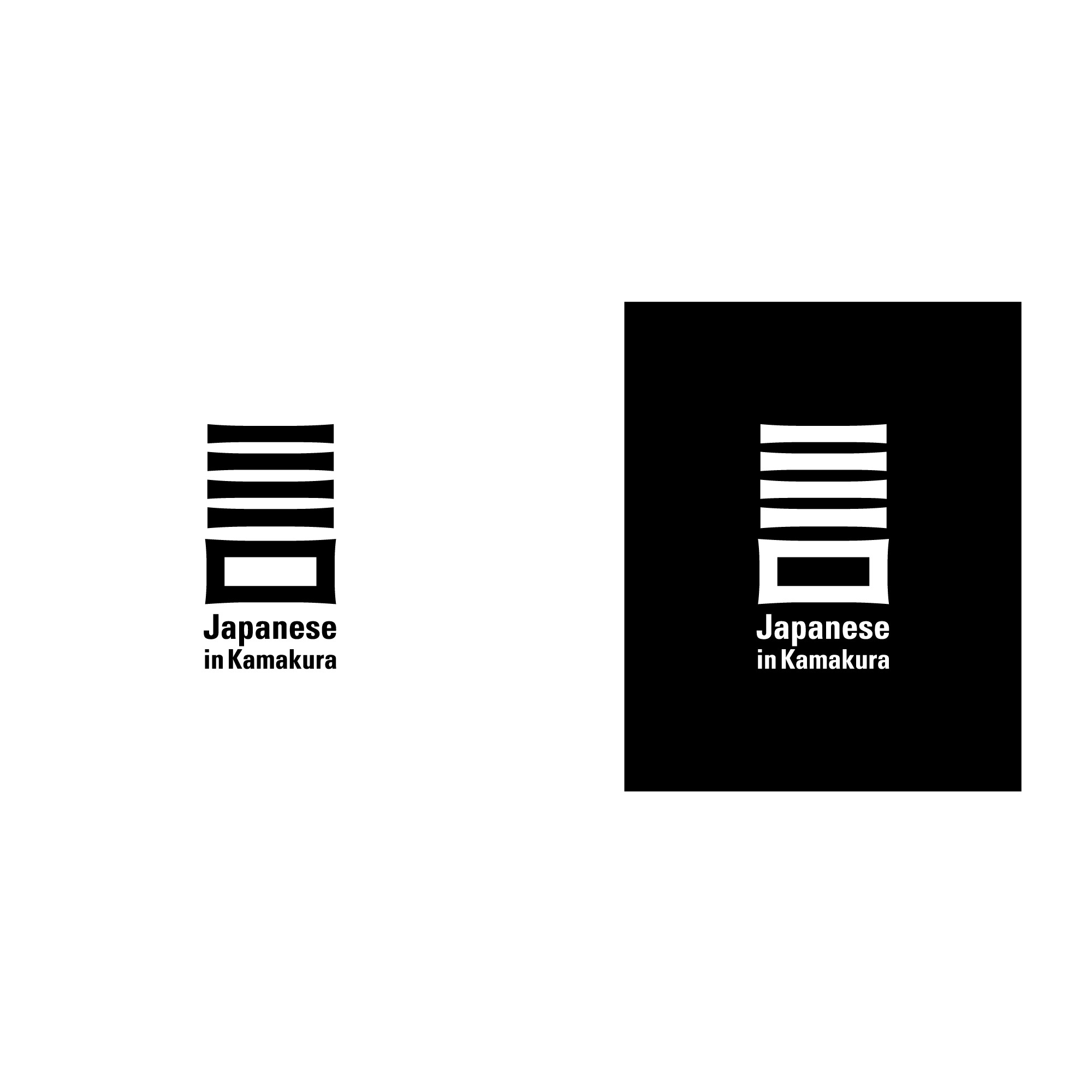 Logo Symbol  Mono - Negative｜Japanese in Kamakura｜語楽塾リトルヨーロッパ [Little Europe]｜ロゴシンボル ブランドデザイン｜神奈川県鎌倉市 横浜市