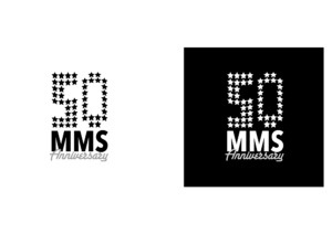 50th Anniversary｜キャンペーンロゴ｜明海グループ – MMS株式会社｜海運業 船舶管理業｜アートディレクション ロゴデザイン｜東京都目黒区｜グレースケール・ネガティヴ