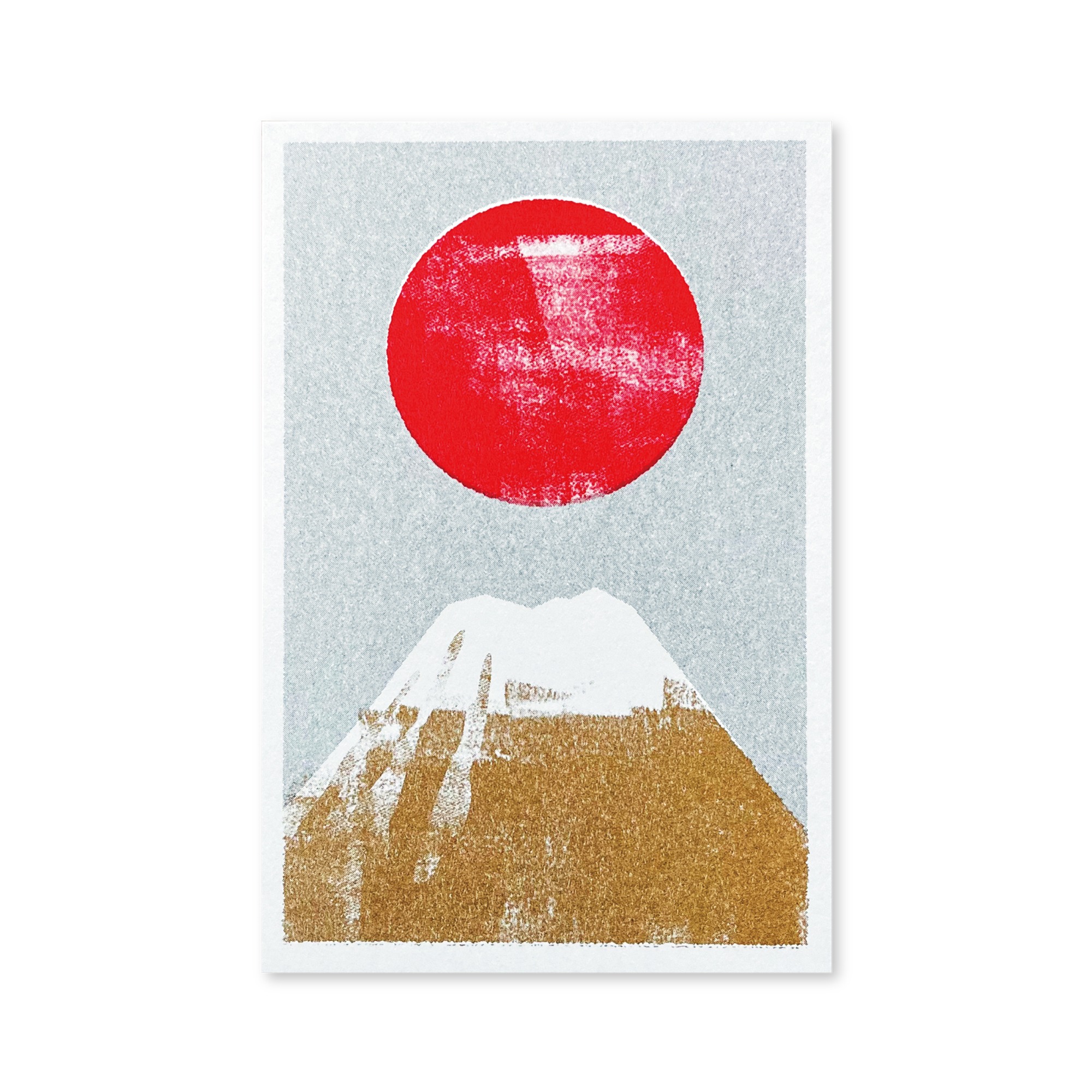 年賀状 アーガイルデザイン 2026 令和八年「赤初日 金不二」